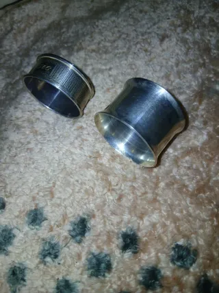 2 Servilleteros de Plata Esterlina