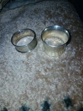 2 Servilleteros de Plata Esterlina