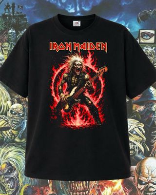 Maglietta Iron Maiden T-shirt rock stile vintage