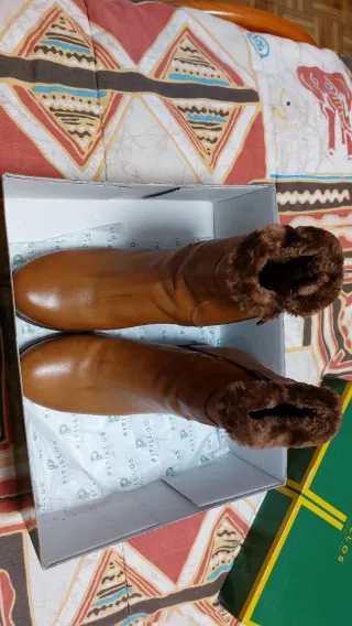 Botines Pitillos Piel Mujer Marrones