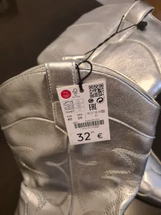 Botas Lefties. plateadas