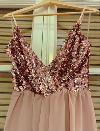 Vestido Fiesta Lentejuelas Rosa - Talla Única