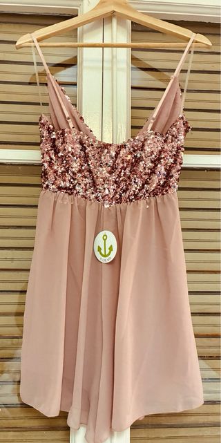 Vestido Fiesta Lentejuelas Rosa - Talla Única