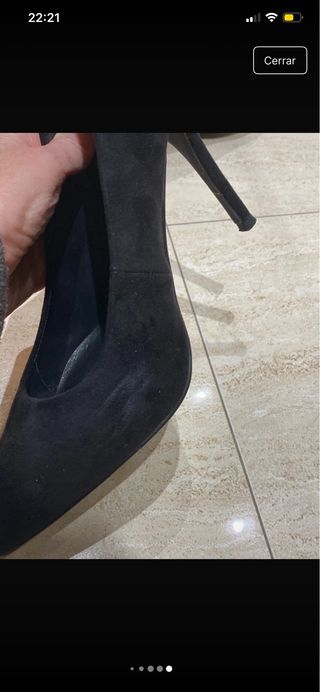 Zapatos de salón ante negro talla 39