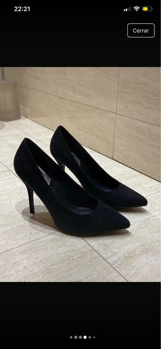 Zapatos de salón ante negro talla 39