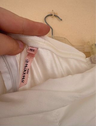 Vestido Sycowo Paris blanco fruncido