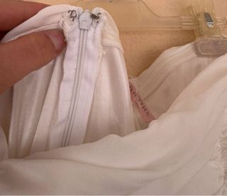 Vestido Sycowo Paris blanco fruncido