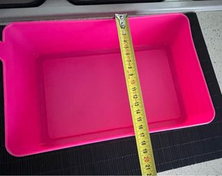 Contenitore portaoggetti rosa in plastica