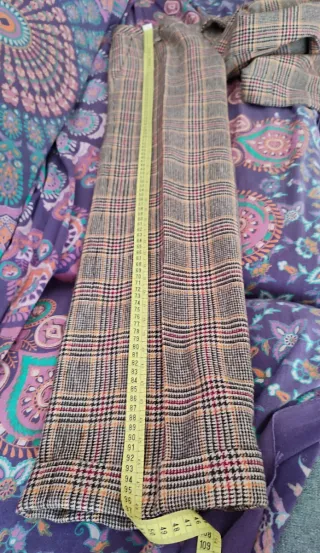 Pantalón Palazzo Estilo Príncipe de Gales Forrado