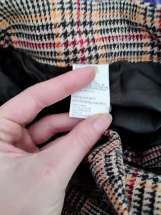 Pantalón Palazzo Estilo Príncipe de Gales Forrado