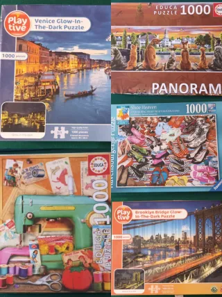 Lote 5 Puzzles 1000 Piezas