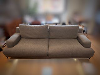 Divano Moradillo 4 posti in tessuto grigio