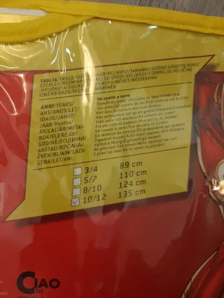 Costume Carnevale Flash 10-12 anni