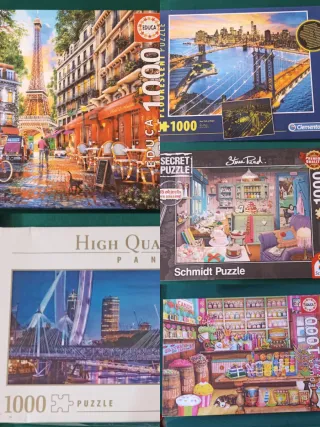 Lote 5 Puzzles 1000 Piezas