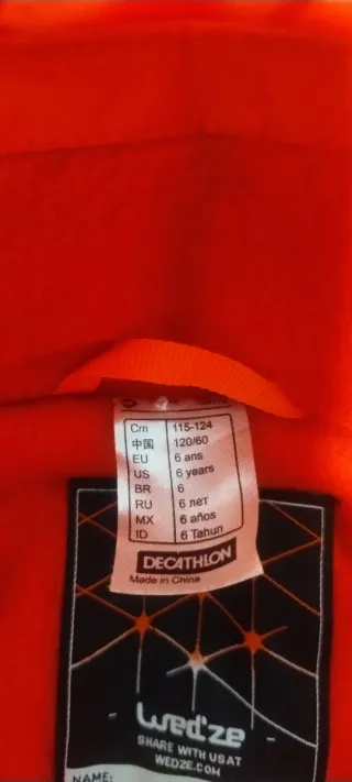 Mono de nieve para niño Talla 6