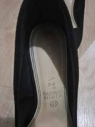 Zapatos de salón ante negros T 37