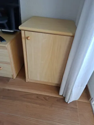 Conjunto Muebles Comedor Madera y Cristal