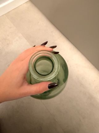 Vaso vetro verde trasparente