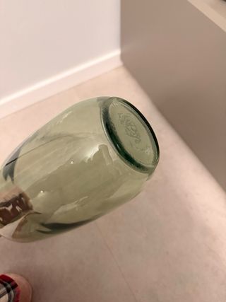 Vaso vetro verde trasparente