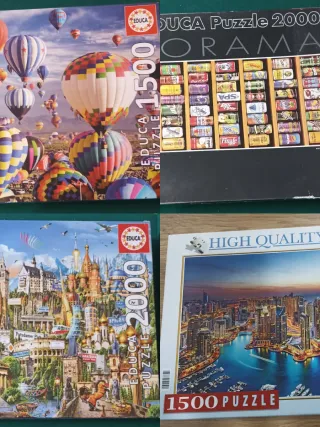 Lote 4 Puzles Educa 2000 y 1500 piezas