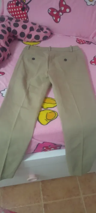 Pantalones mujer beige