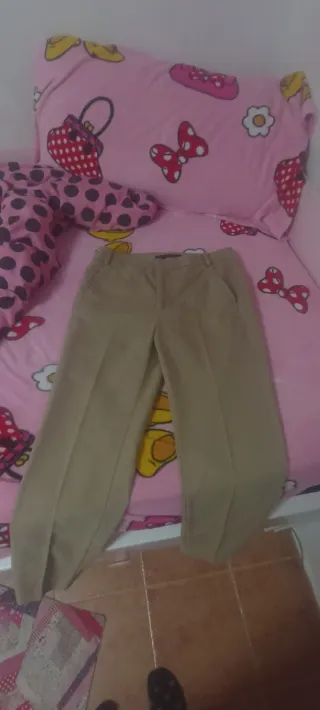 Pantalones mujer beige