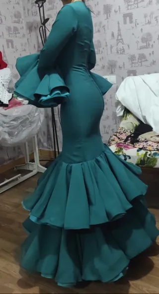 Traje Flamenca Verde 2024 Talla Única