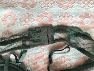 Sujetador Push Up Encaje Verde Oliva