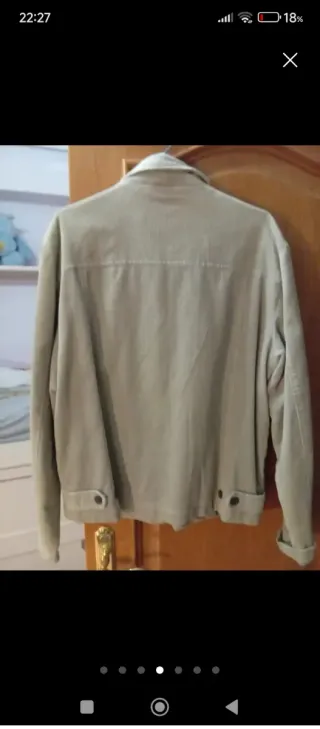 Chaqueta Pana Beige Talla L Hombre