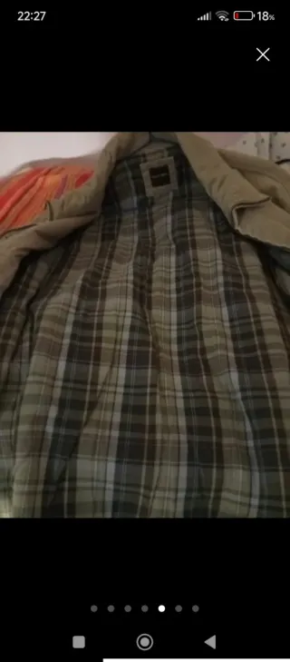 Chaqueta Pana Beige Talla L Hombre