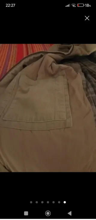 Chaqueta Pana Beige Talla L Hombre