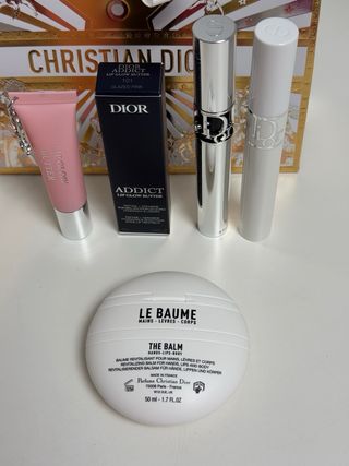 Bolso Neceser Dior Dorado + Cosméticos