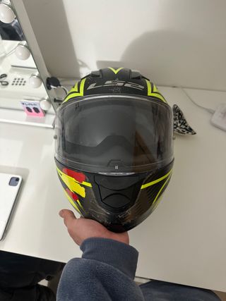 Casco Moto LS2 Negro/Amarillo