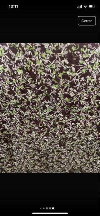 Vestido flores verde y negro