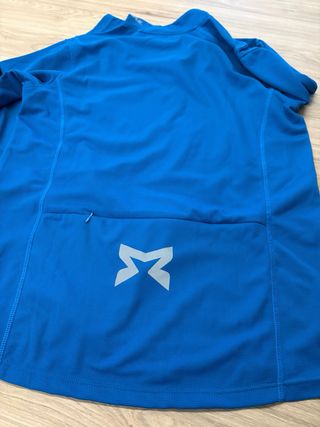 Camiseta ciclismo azul media cremallera