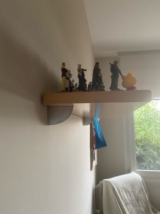 Mesa escritorio rinconera con libreria y estante