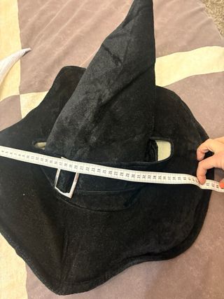 Gorro de bruja terciopelo hebilla