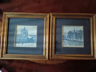 Coppia Quadri Amsterdam 1900