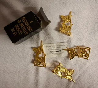 4 Segnaposti Stanhome dorati 24 kt