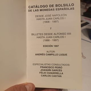 #5-028.Catálogo Bolsillo Moneda Española 1808-1997