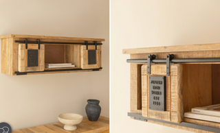 Estantería Pared Madera y Metal