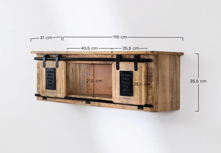 Estantería Pared Madera y Metal