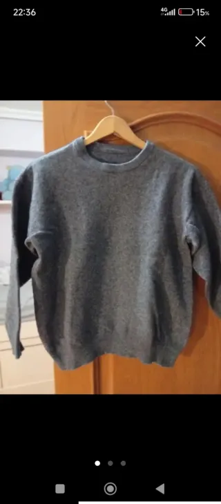 Jersey hombre abrigo gris talla S