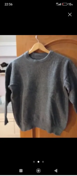 Jersey hombre abrigo gris talla S