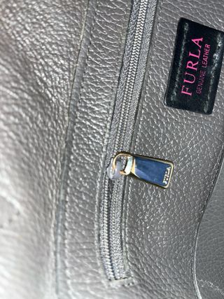 Bolso Piel Furla gris