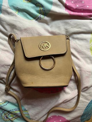 Bolso Michael Kors Beige Dorado
