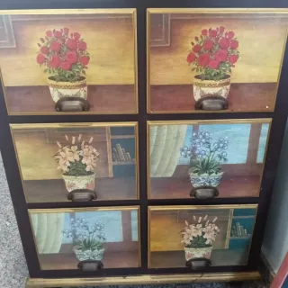 Cómoda 6 cajones madera