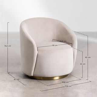 Sillón terciopelo Sklum NUEVO