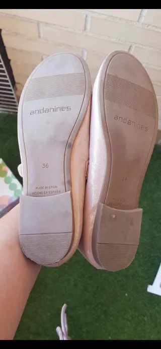 Zapatos Andanines Piel Talla 36 Rosas