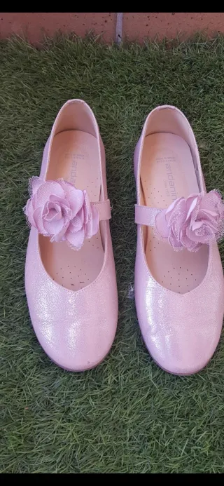 Zapatos Andanines Piel Talla 36 Rosas